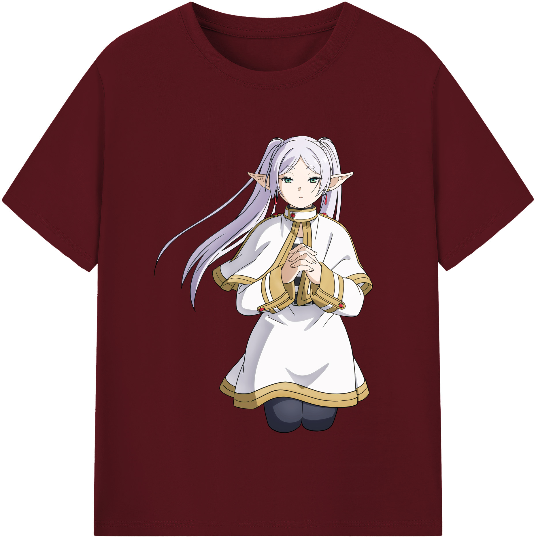 （画像用） 葬送のフリーレン Frieren 綿100％半袖Tシャツ（フロントプリント）